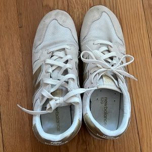 New Balance 520 x j crew cream and gold sneakers 9.5